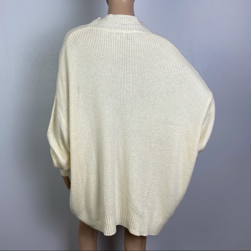 WEWOREWHAT BEIGE BUTTON FRONT OVERSIZED CARDIGAN - Picture 7 of 9